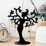 Maxbell Earring Display Stands Storage Hanging Holder for Tabletop Necklace Earrings Black