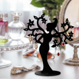 Maxbell Earring Display Stands Storage Hanging Holder for Tabletop Necklace Earrings Black