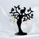 Maxbell Earring Display Stands Storage Hanging Holder for Tabletop Necklace Earrings Black