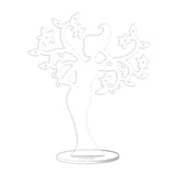 Maxbell Earring Display Stands Storage Hanging Holder for Tabletop Necklace Earrings Clear