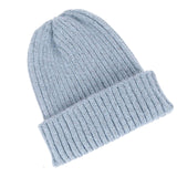 Maxbell Knitted Winter Hat Outdoor Ski Hat for Casual and Formal Adults Unisex Light Blur