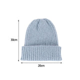 Maxbell Knitted Winter Hat Outdoor Ski Hat for Casual and Formal Adults Unisex Light Blur