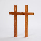 Maxbell Vintage Wooden Crosses Figurine Religious for Cabinet Wedding Ornament