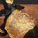Maxbell Elephant Figurines Sculpture Artwork for Housewarming Accents Bookshelf