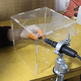 Maxbell Polishing Dust Box Hand Grinder Dust Cover Dustproof for Engraving Buffing
