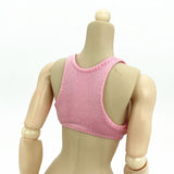 Maxbell 1:6 Miniature Sports Vest Doll Clothing for 12 inch Dress up Action Figures Pink