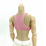 Maxbell 1:6 Miniature Sports Vest Doll Clothing for 12 inch Dress up Action Figures Pink