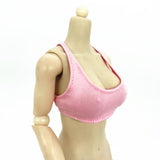 Maxbell 1:6 Miniature Sports Vest Doll Clothing for 12 inch Dress up Action Figures Pink