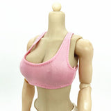 Maxbell 1:6 Miniature Sports Vest Doll Clothing for 12 inch Dress up Action Figures Pink