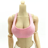 Maxbell 1:6 Miniature Sports Vest Doll Clothing for 12 inch Dress up Action Figures Pink