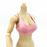 Maxbell 1:6 Miniature Sports Vest Doll Clothing for 12 inch Dress up Action Figures Pink