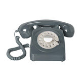 Maxbell Retro Landline Phone 1960'Style Decorative Vintage Rotary Dial Telephone Grey