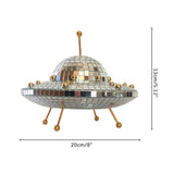 Maxbell Spaceship Shaped Disco Ball Mirror Retro Birthday Gifts for Party Gift