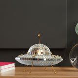 Maxbell Spaceship Shaped Disco Ball Mirror Retro Birthday Gifts for Party Gift