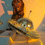 Maxbell Spaceship Shaped Disco Ball Mirror Retro Birthday Gifts for Party Gift