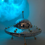 Maxbell Spaceship Shaped Disco Ball Mirror Retro Birthday Gifts for Party Gift
