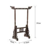 Maxbell Chinese Calligraphy Painting Brush Holder Wood Carving Accessories Elegant