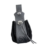 Maxbell Coin Pouch Purse Drawstring Belt Pouch Steampunk Waterproof for Gift Present Black