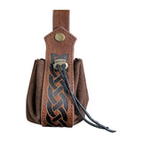 Maxbell Coin Pouch Purse Drawstring Belt Pouch Steampunk Waterproof for Gift Present Brown
