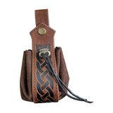 Maxbell Coin Pouch Purse Drawstring Belt Pouch Steampunk Waterproof for Gift Present Brown