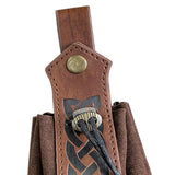Maxbell Coin Pouch Purse Drawstring Belt Pouch Steampunk Waterproof for Gift Present Brown