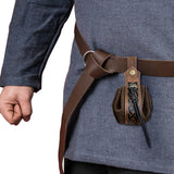 Maxbell Coin Pouch Purse Drawstring Belt Pouch Steampunk Waterproof for Gift Present Brown