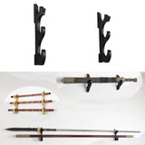 Maxbell 3 Tier Samurai Sword Stand Decoration Density Fiberboard for Wakizashi Black
