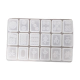 Maxbell Dominoes Silicone Molds Earrings Pendant Mold for Outdoors Home Parties  Circle Tiles B
