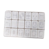 Maxbell Dominoes Silicone Molds Earrings Pendant Mold for Outdoors Home Parties  Circle Tiles B