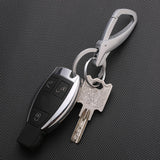 Maxbell Simple Universal Key Fob Keychain for Women Men Waist Hanging Car Keychain Light Gray