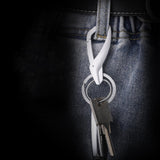 Maxbell Simple Universal Key Fob Keychain for Women Men Waist Hanging Car Keychain Light Gray