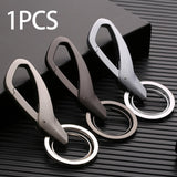 Maxbell Simple Universal Key Fob Keychain for Women Men Waist Hanging Car Keychain Light Gray