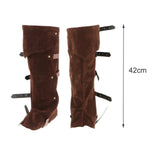 Maxbell Pirate Boot Covers Costume Accessories PU Cosplay Steampunk Boots Case Brown