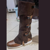 Maxbell Pirate Boot Covers Costume Accessories PU Cosplay Steampunk Boots Case Brown