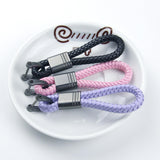 Maxbell Braided Rope Key Chain Wristlet Bracelet Keychain Lanyard Car Key Chain Black