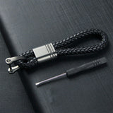 Maxbell Braided Rope Key Chain Wristlet Bracelet Keychain Lanyard Car Key Chain Black