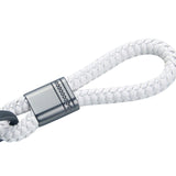 Maxbell Braided Rope Key Chain Wristlet Bracelet Keychain Lanyard Car Key Chain White