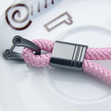 Maxbell Braided Rope Key Chain Wristlet Bracelet Keychain Lanyard Car Key Chain Pink