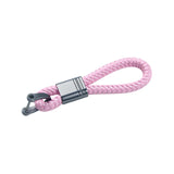 Maxbell Braided Rope Key Chain Wristlet Bracelet Keychain Lanyard Car Key Chain Pink