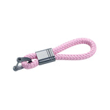 Maxbell Braided Rope Key Chain Wristlet Bracelet Keychain Lanyard Car Key Chain Pink