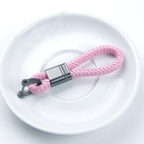 Maxbell Braided Rope Key Chain Wristlet Bracelet Keychain Lanyard Car Key Chain Pink