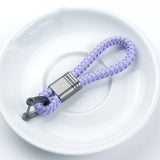 Maxbell Braided Rope Key Chain Wristlet Bracelet Keychain Lanyard Car Key Chain Light violet