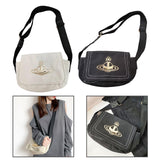 Maxbell Women Canvas Bag Stylish Adjustable Shoulder Strap Shopping Bag for Travel White