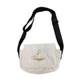 Maxbell Women Canvas Bag Stylish Adjustable Shoulder Strap Shopping Bag for Travel White