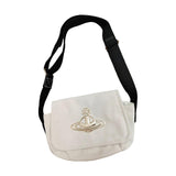 Maxbell Women Canvas Bag Stylish Adjustable Shoulder Strap Shopping Bag for Travel White