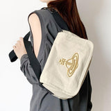 Maxbell Women Canvas Bag Stylish Adjustable Shoulder Strap Shopping Bag for Travel White