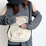 Maxbell Women Canvas Bag Stylish Adjustable Shoulder Strap Shopping Bag for Travel White