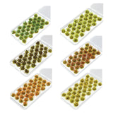 Maxbell 32Pcs Miniature Flower Cluster for DIY Model Sand Layout Model Decoration Green