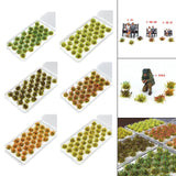 Maxbell 32Pcs Miniature Flower Cluster for DIY Model Sand Layout Model Decoration Green
