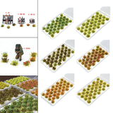 Maxbell 32Pcs Miniature Flower Cluster for DIY Model Sand Layout Model Decoration Green